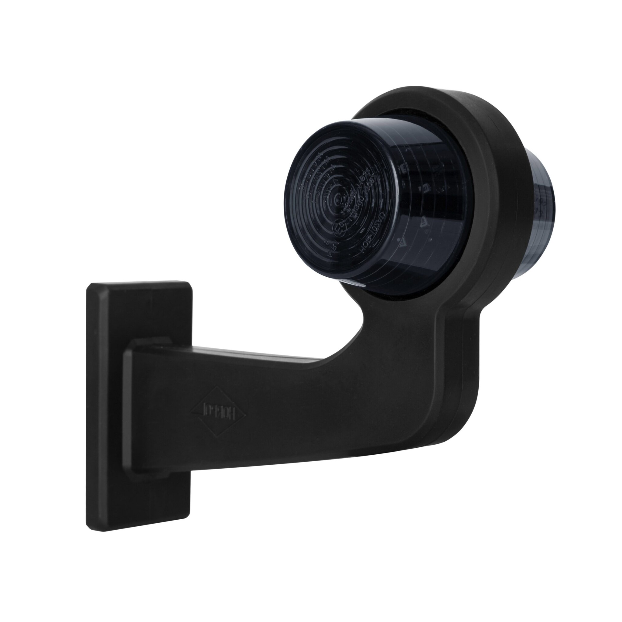 Tralert LED dark pendant lamp left, right-angled stem, 12-24V, 50cm cable