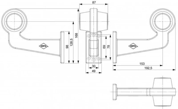 Tralert left | LED pendant lamp with angled stem | clear lens | 12-24v
