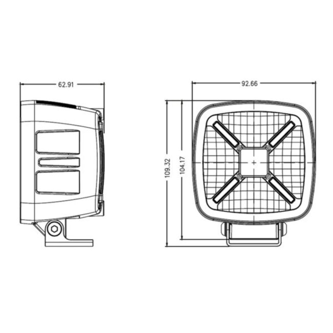 Lampe de travail Tralert LED avec feu de position (RWA) 10-30V | 400cm de câble