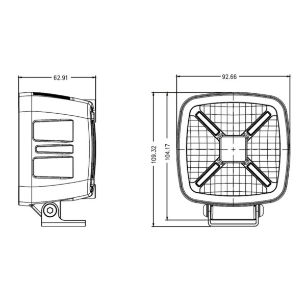 Tralert LED werklamp met positielicht (RWA) 10-30V | 400cm kabel