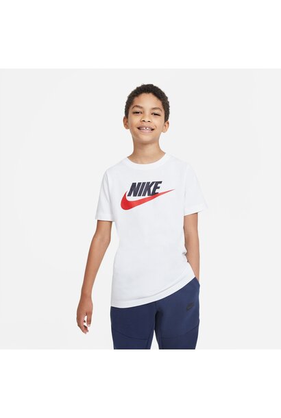 Nike T-shirt Big Logo Wit / Rood Kinderen