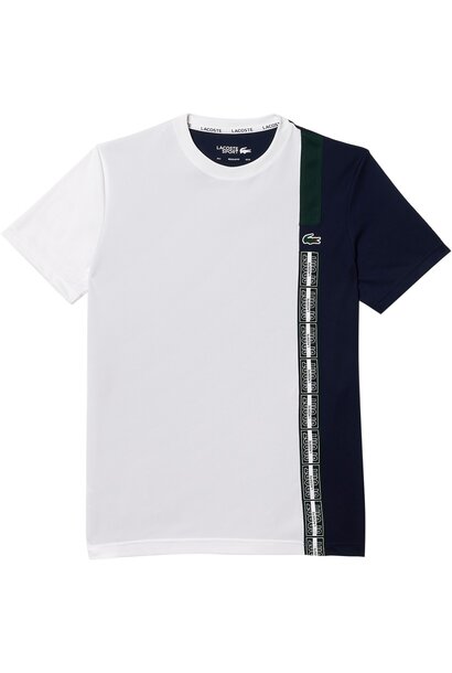 Lacoste T-shirt Wit / Donker Blauw Heren