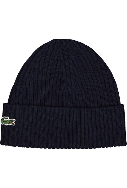 Lacoste Beanie Knitted Donker Blauw