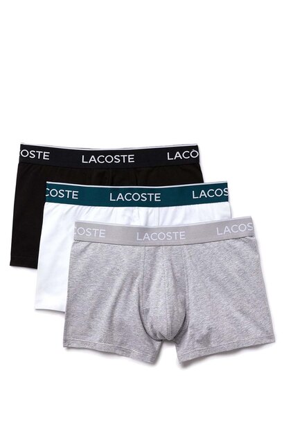 Lacoste Boxershorts 3-Pack Zwart / Wit / Grijs Heren