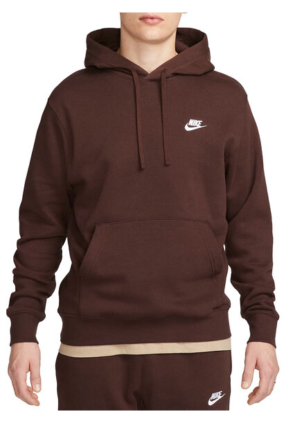 Nike Hoodie Club Fleece Bruin Heren