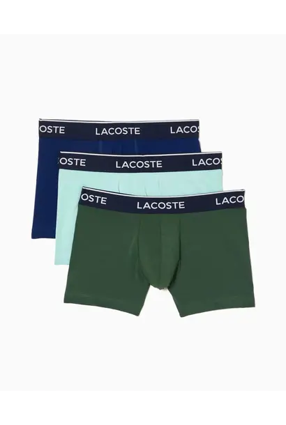 Lacoste Boxershorts 3-Pack Groen / Licht Blauw / Donker Blauw Heren