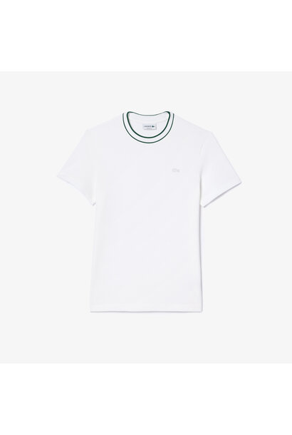 Lacoste T-Shirt Piqué Wit / Groen Heren
