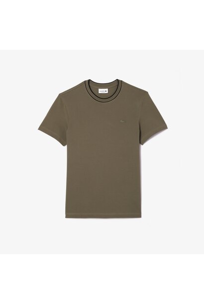 Lacoste T-Shirt Piqué Groen Heren