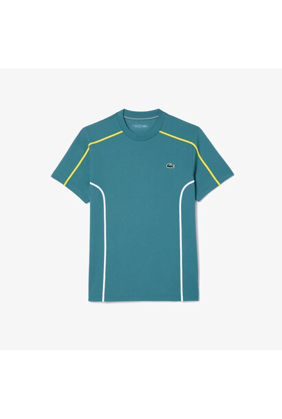 Lacoste T-Shirt Piqué Ultra Dry Blauw Heren