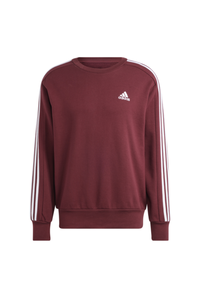 Adidas Sweater French Terry 3-Stripes Bordeaux Heren