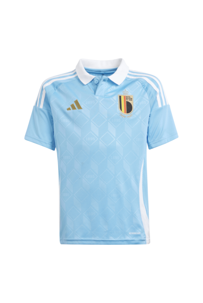 Adidas Shirt België Uit 2024 Licht Blauw Kinderen