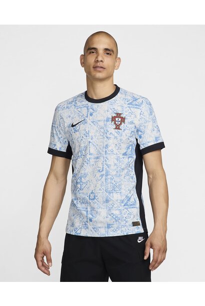 Nike Shirt Portugal Uit Origineel 2024 Wit / Licht Blauw Heren
