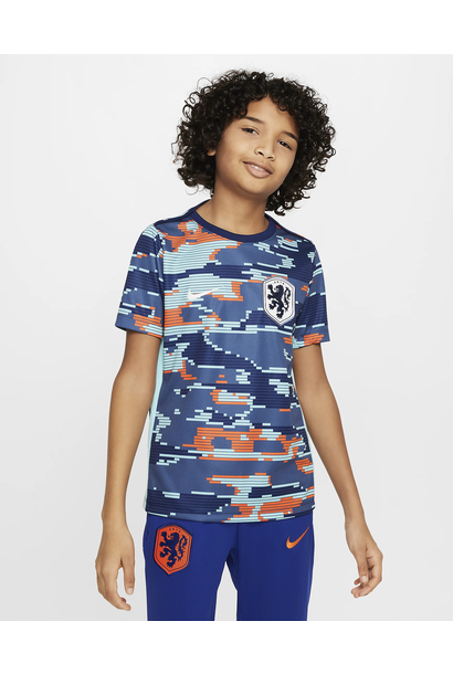 Nike Shirt Pre-Match Nederland 2024 Blauw Kinderen