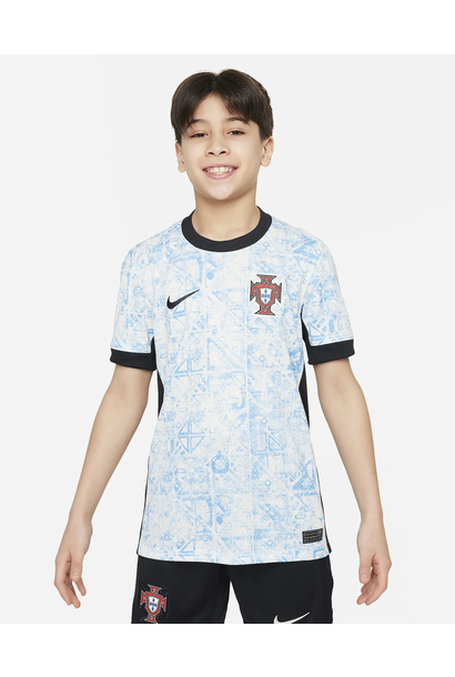 Nike Shirt Portugal Uit 2024 Wit / Licht Blauw Kinderen