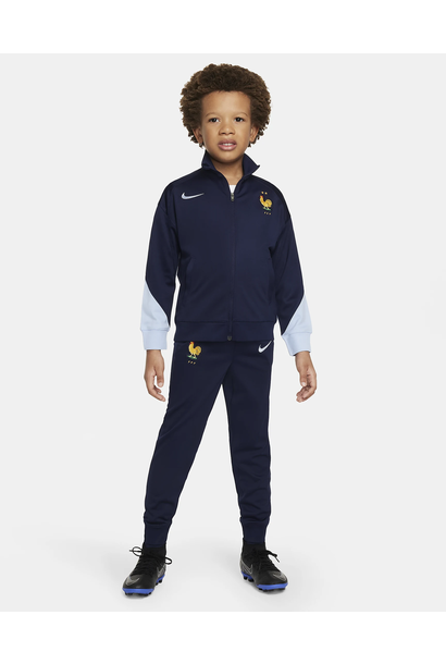 Nike Trainingspak Frankrijk 2024 Donker Blauw Kinderen