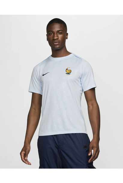 Nike Shirt Pre-Match Frankrijk Uit 2024 Licht Blauw Heren