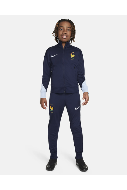 Nike Trainingspak Frankrijk 2024 Donker Blauw Kinderen