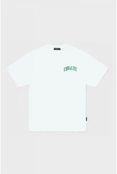 Equalité T-Shirt Oliver Oversized Wit / Groen