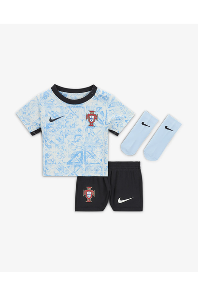 Nike Tenue Portugal Uit 2024 Wit / Licht Blauw Baby