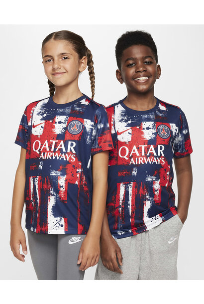 Nike Shirt Pre-Match Paris Saint-Germain 2024/25 Donker Blauw Kinderen