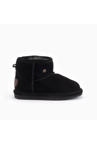 Warmbat Boot Wallaby Suede Zwart Kinderen