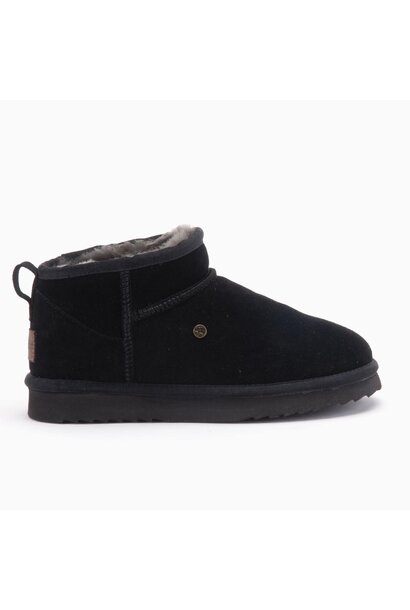 Warmbat Boot Wallaby Suede Zwart Dames