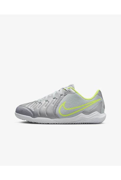 Nike Voetbalschoen Tiempo Legend 10 IN Zilver Kinderen