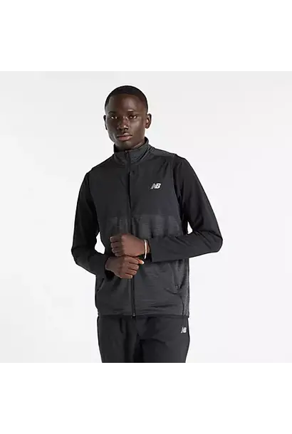 New Balance Vest Heat Grid Zwart/Grijs Heren