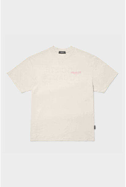 Equalité T-Shirt Societé Oversized Off White / Pink