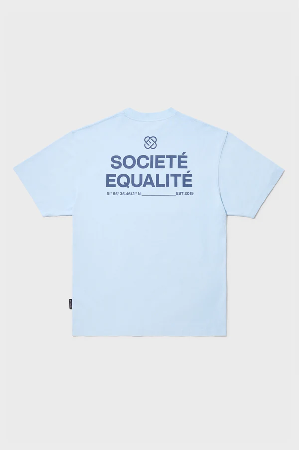 Equalité T-Shirt Societé Oversized Licht Blauw/ Donker Blauw-2