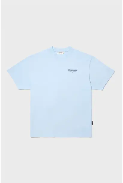 Equalité T-Shirt Societé Oversized Licht Blauw/ Donker Blauw