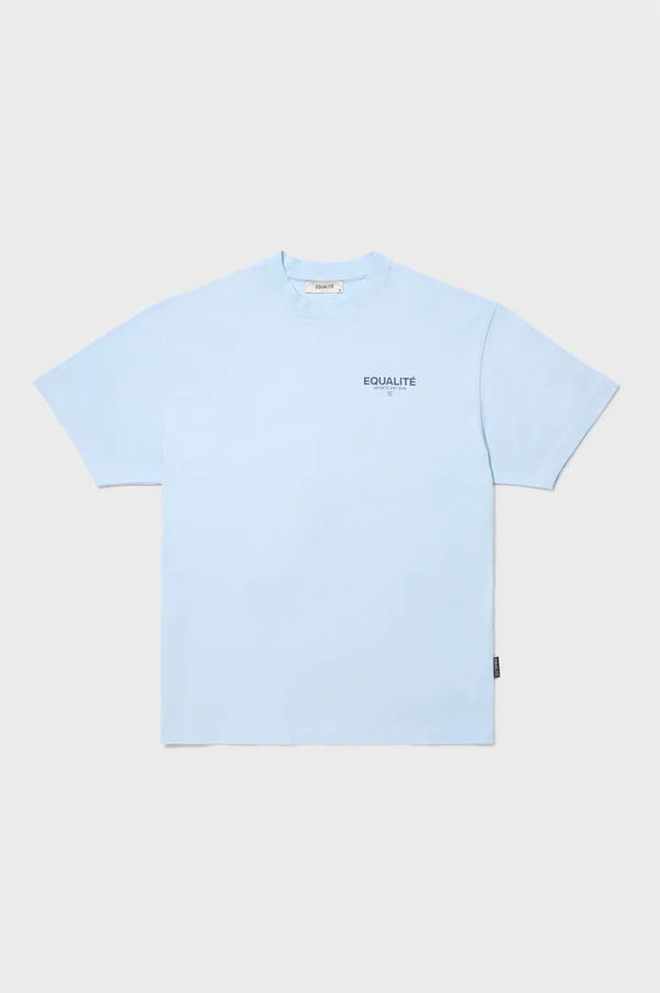 Equalité T-Shirt Societé Oversized Licht Blauw/ Donker Blauw-1