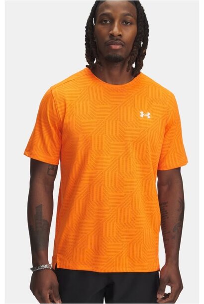Under Armour Shirt Tech Vent Geotessa Oranje Heren