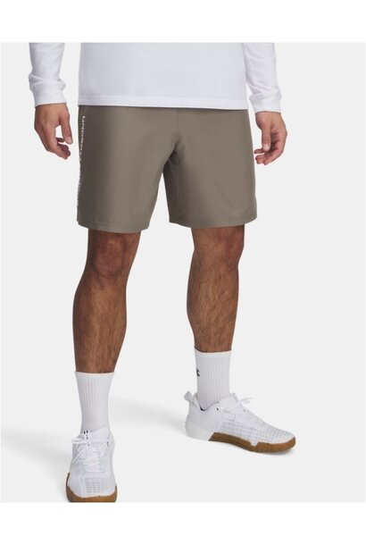 Under Armour Short Tech Woven Wordmark Taupe Heren