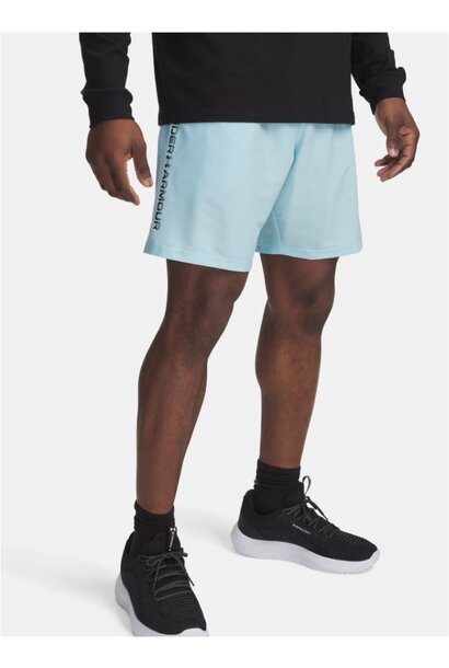 Under Armour Short Tech Woven Wordmark Licht Blauw/Zwart Heren