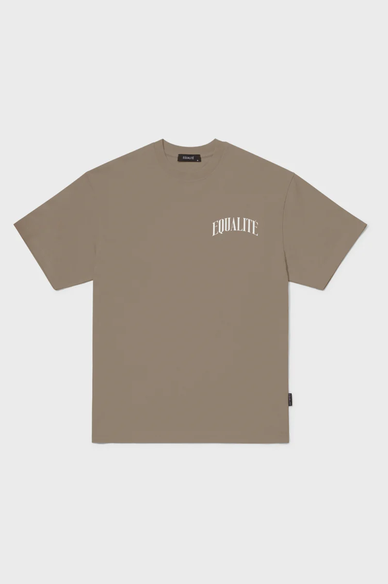 Equalité T-Shirt Oliver Oversized Taupe-1