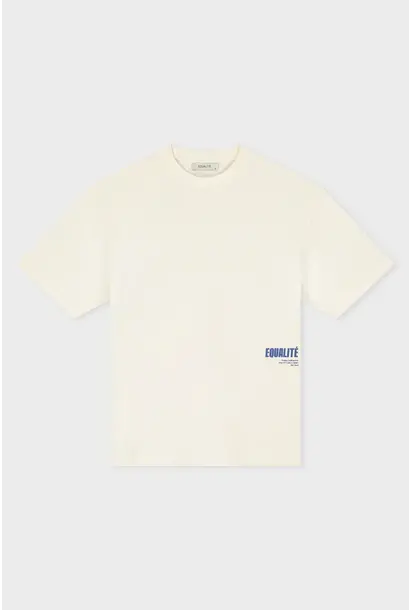 Equalité T-Shirt Elia Oversized Off white / Blauw
