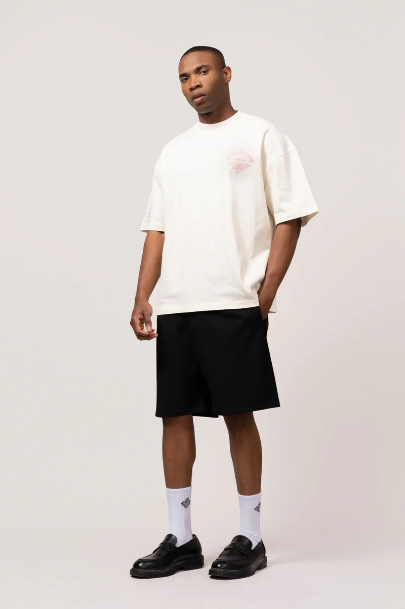 Equalité T-Shirt Lucius Boxy Tee Off White / Roze-4