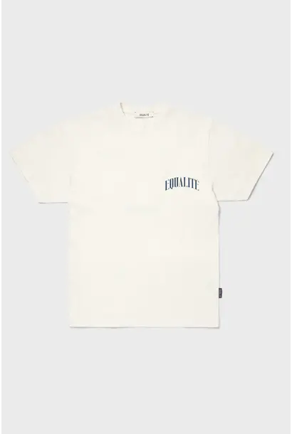 Equalité T-Shirt Oliver Oversized Wit / Donker Blauw