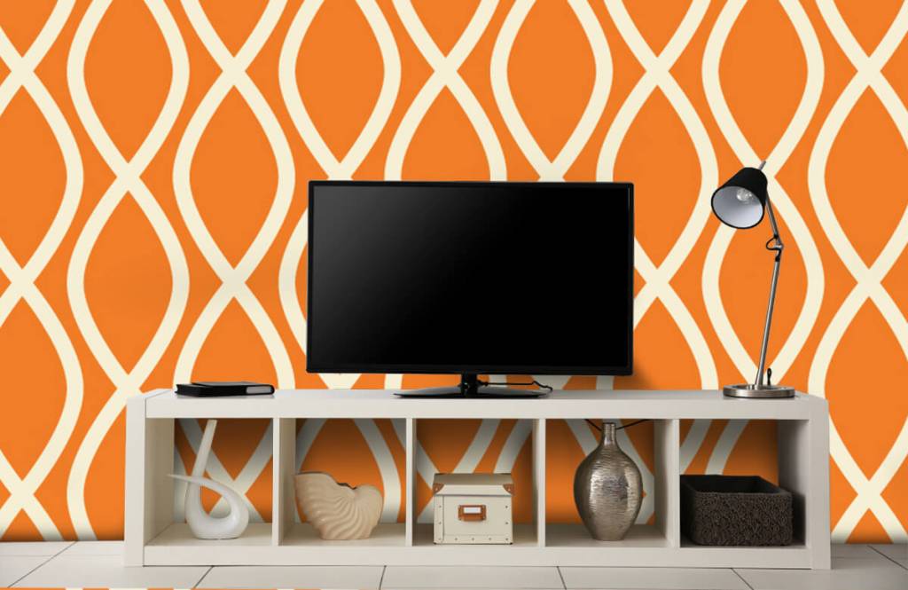 Retro Vlecht Patroon Oranje huismerk kopen in de aanbieding