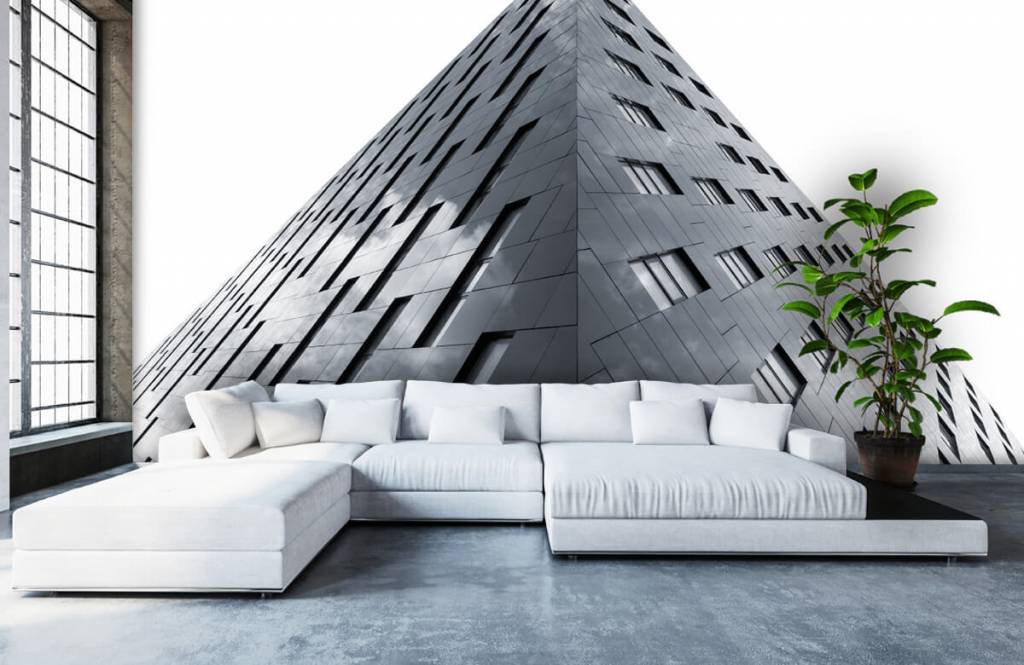 Modern Gebouw Zwart Wit huismerk kopen in de aanbieding