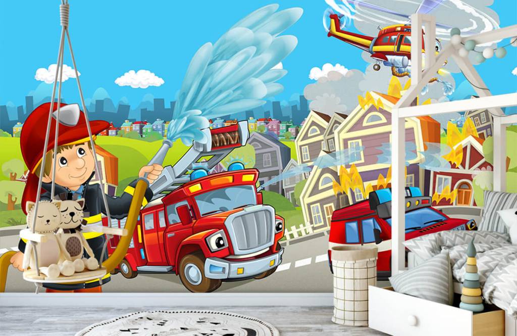 Brandweer Behang Kinderkamer huismerk kopen in de aanbieding