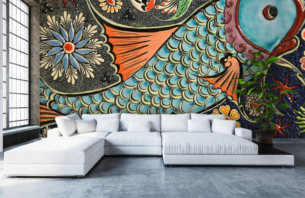 Mozaiek Vis Op Fotobehang huismerk kopen in de aanbieding