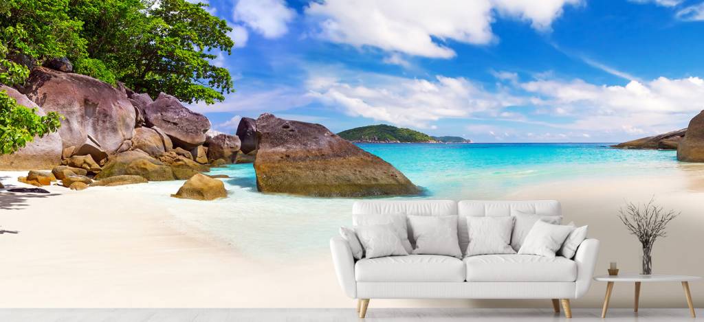 Panorama Foto Van Een Tropisch Strand huismerk kopen in de aanbieding