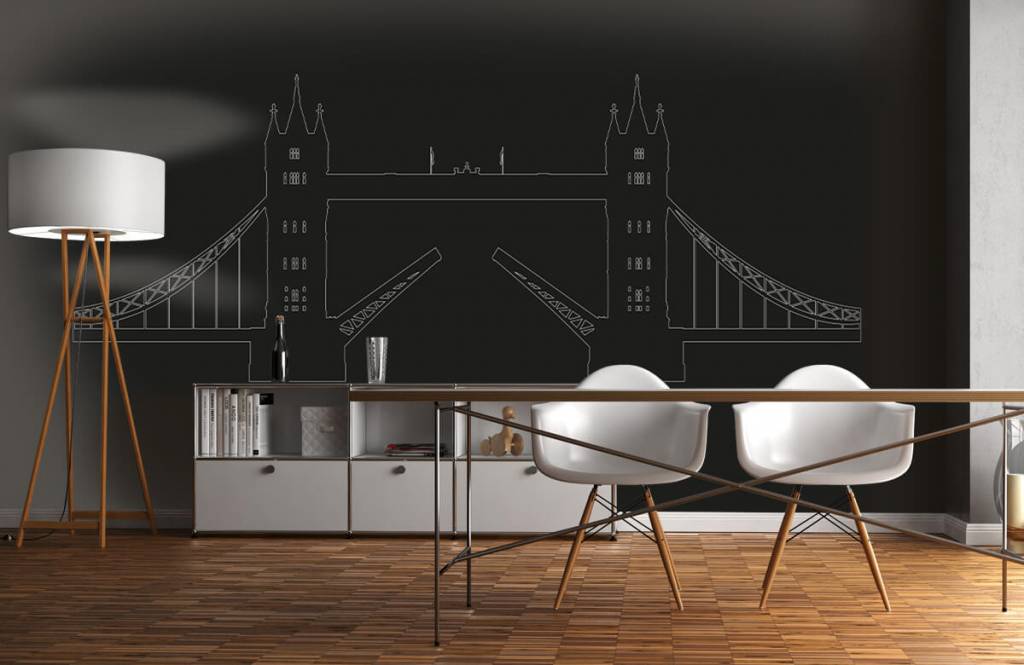 Wallmappy Panorama Tower Bridge Zwart wallmappy kopen in de aanbieding Wallmappy Panorama Tower Bridge Zwart wallmappy kopen in de aanbieding