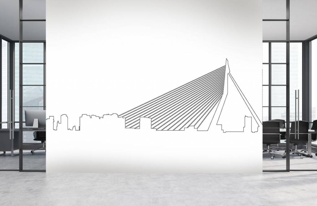 Wallmappy Panorama Rotterdam Wit wallmappy kopen in de aanbieding Wallmappy Panorama Rotterdam Wit wallmappy kopen in de aanbieding