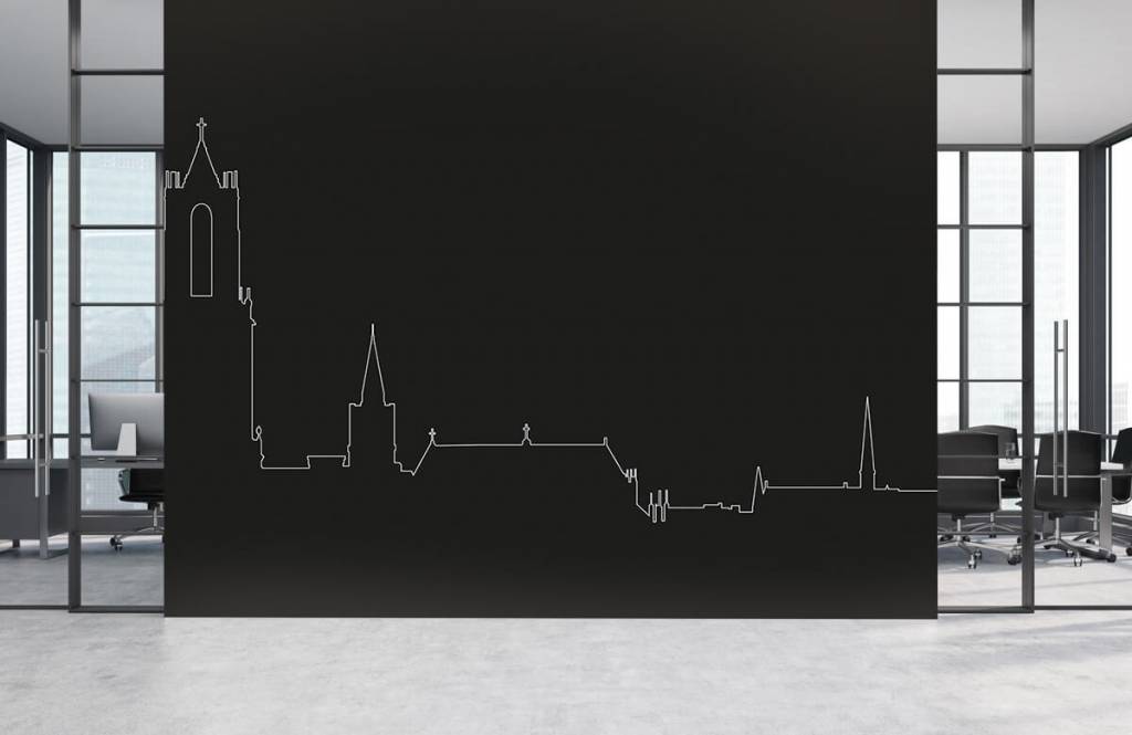 Wallmappy Panorama Utrecht Zwart wallmappy kopen in de aanbieding