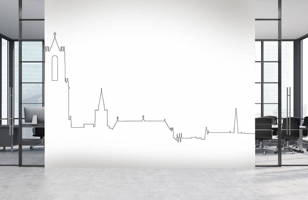 Wallmappy Panorama Utrecht Wit wallmappy kopen in de aanbieding