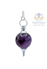 Pendel amethist bol met chakra ketting