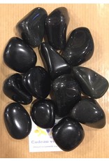 Obsidiaan regenboog trommelsteen